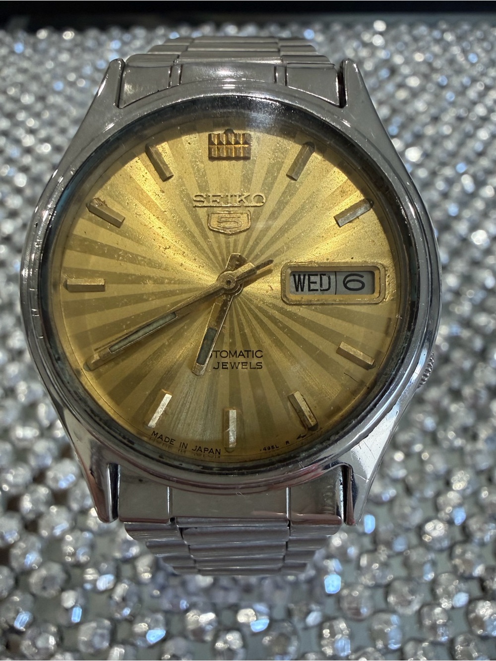 Seiko Gold Dial Stainless Steel Wristwatch